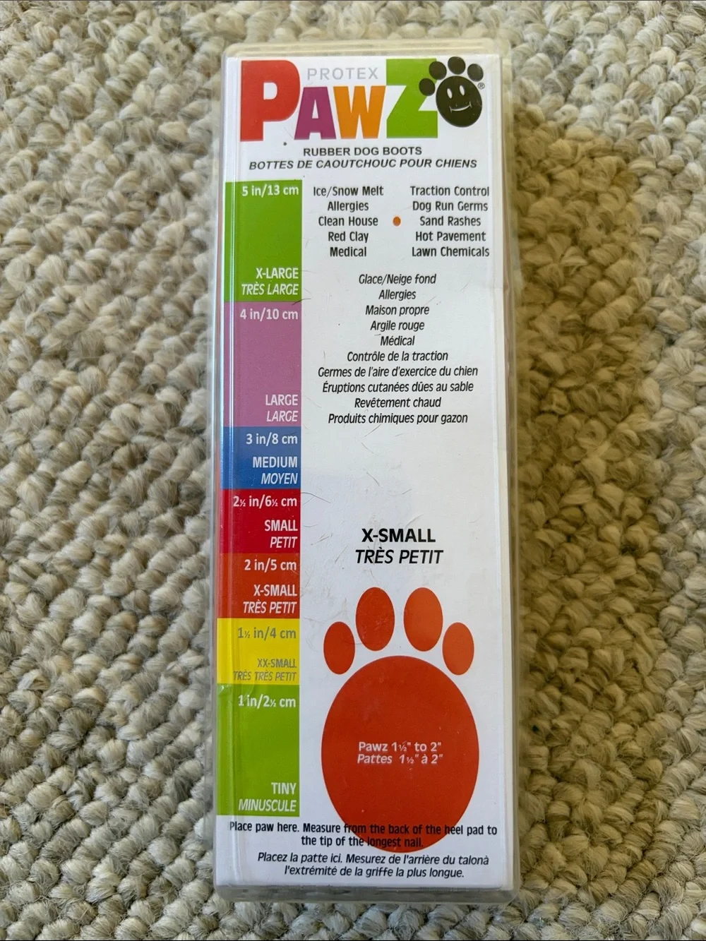 X-smsll PAWZ Orange Paw